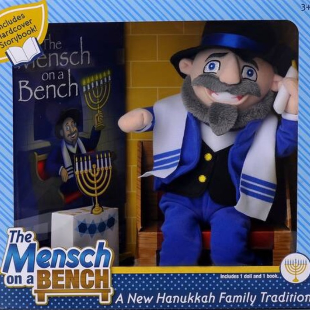 The Mensch on a Bench Plush Decor & story book